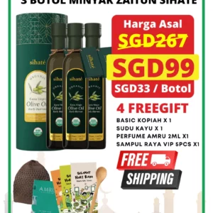 Minyak Zaitun Sihate - Rawatan Penuh 3 Botol